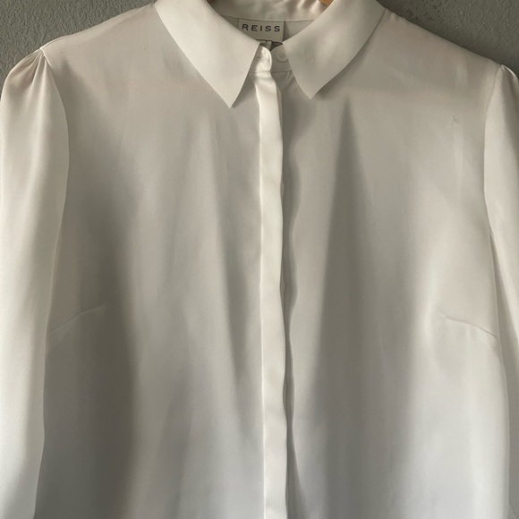 Reiss Classic White Button Down Top - Picture 4 of 7